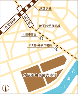大阪市中央卸売市場へのアクセス